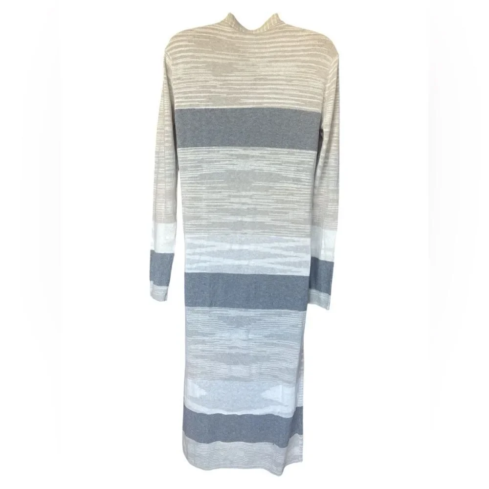 CaBi duster Cardigan Mesh whiteCream Gray color block Size XS Good Condition